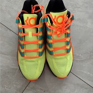 Nike Neon Green and Orange KD Basketball Shoes
